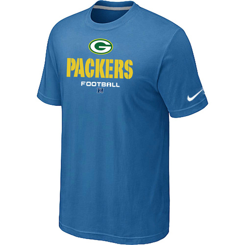 Nike Green Bay Packers Critical Victory NFL T-Shirt - Light Blue